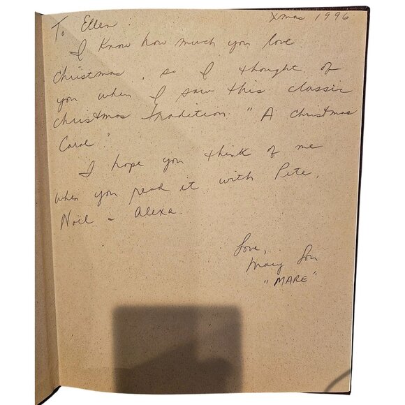 Hallmark Edition 1995 A Christmas Carol Hardcover Leather Gold Embossed Book - Picture 4 of 7